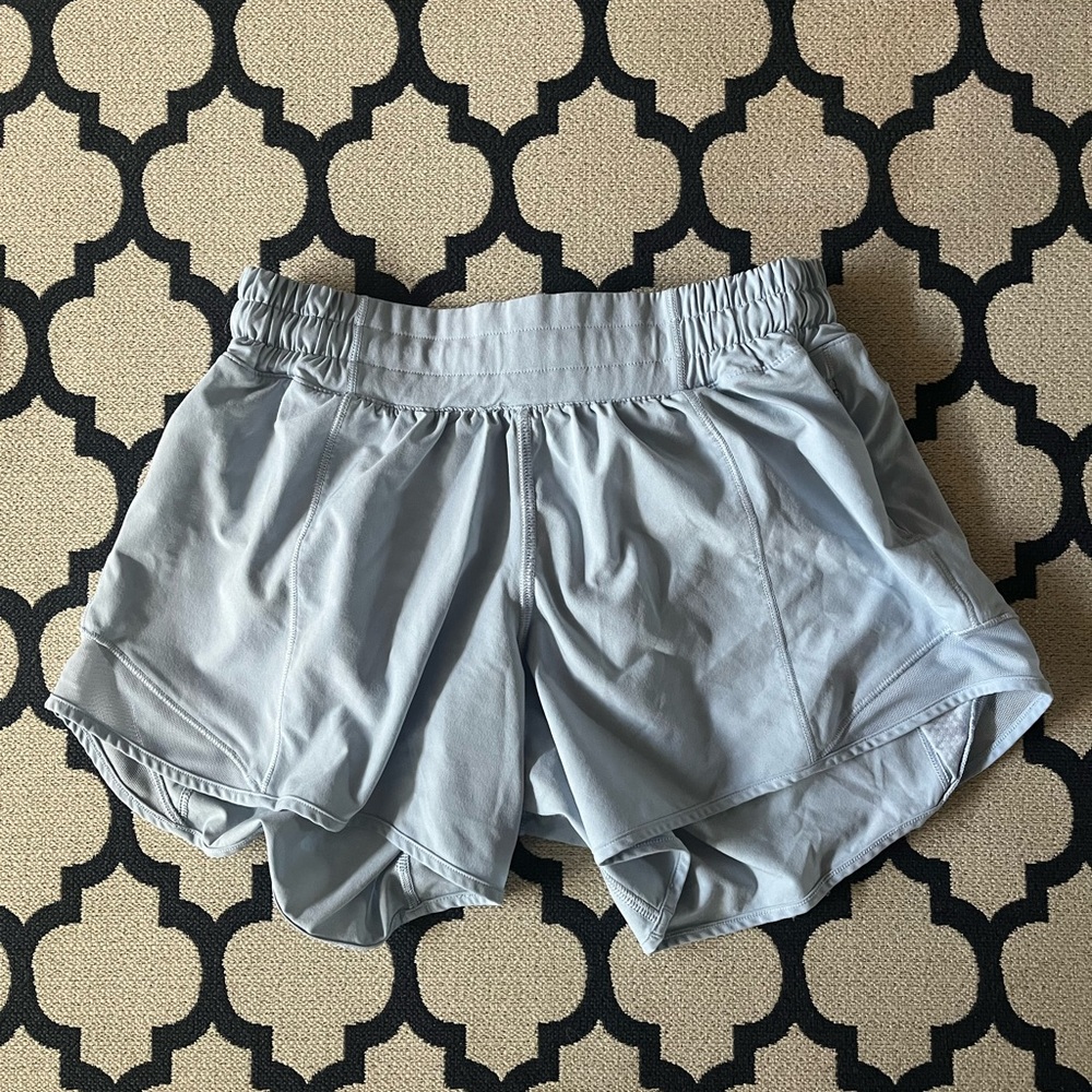 lululemon light blue hotty hot shorts